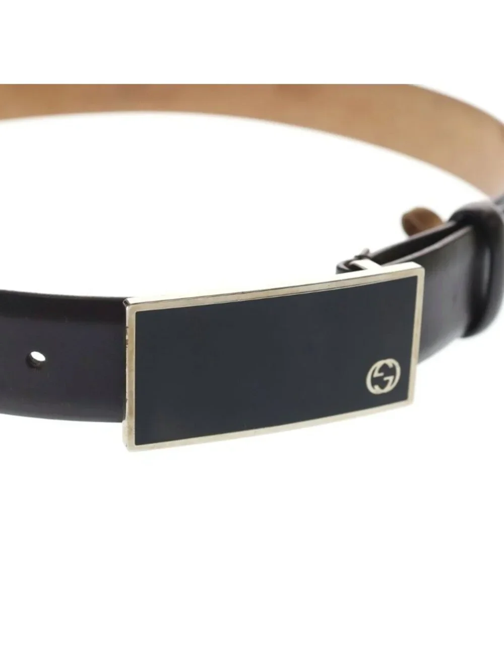 Gucci GG Logo Belt Leather Brown